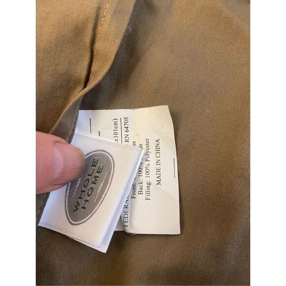 2 Whole home king pillow shams brown teal 24x40” polyester lot - Picture 2 of 3